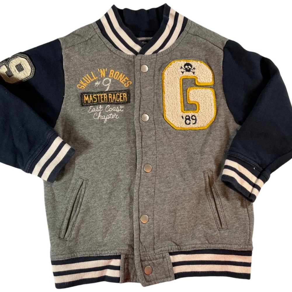 Size 3y - Navy/Grey/White Varsity Style Jacket